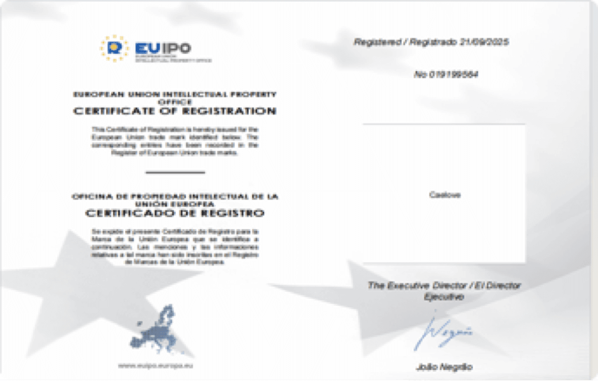EUIPO certificate of registration