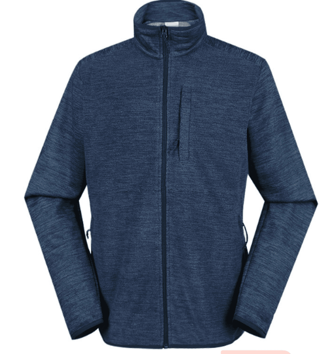 Blue zip fleece midlayer