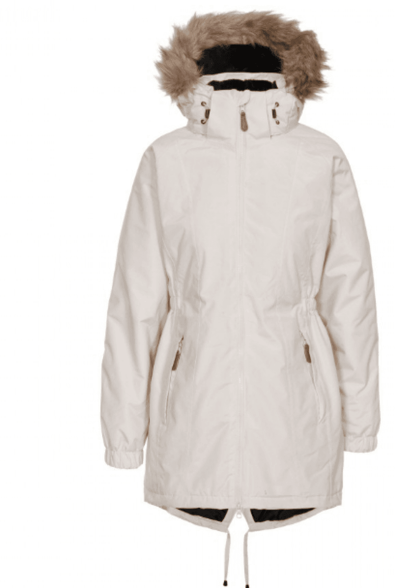 White insulated parka
