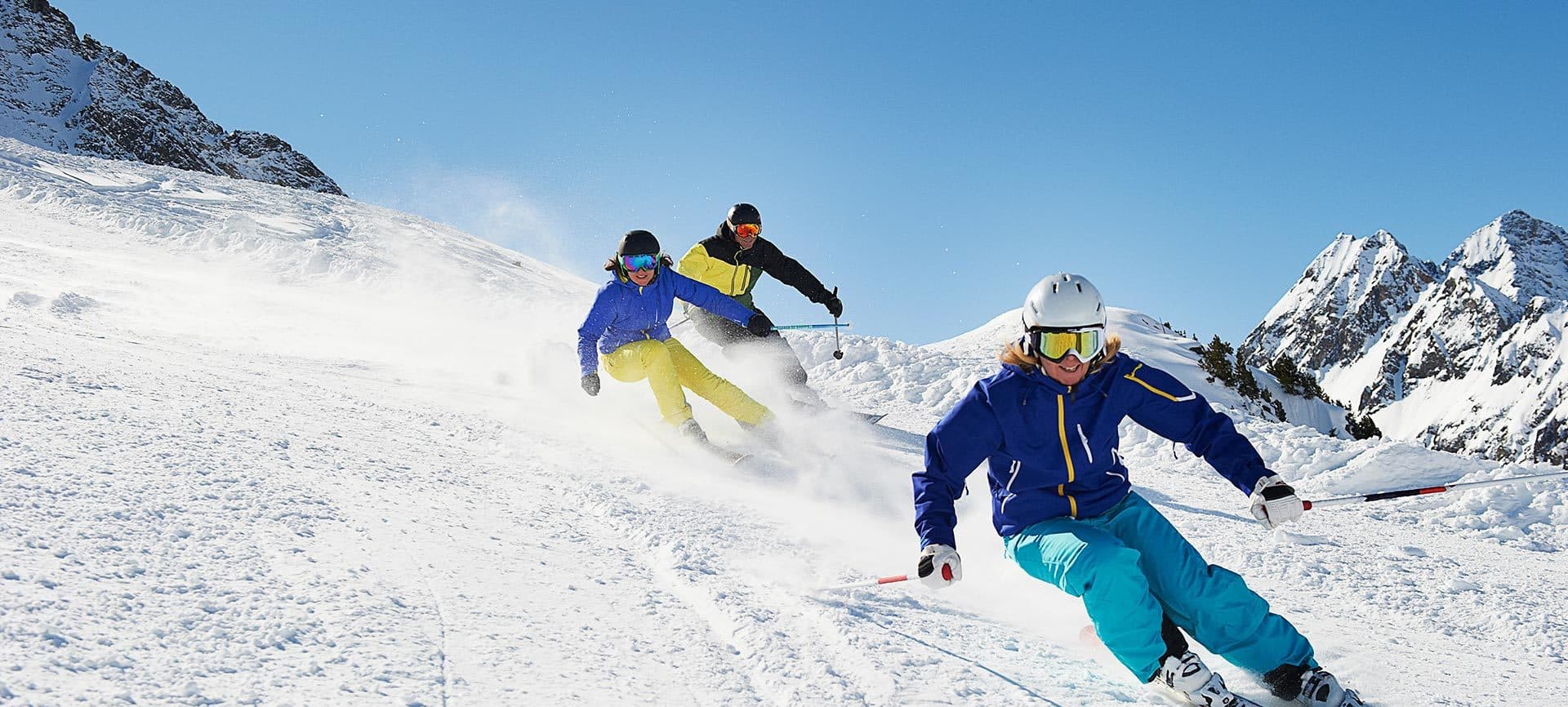 Skier wearing technical outerwear in winter conditions